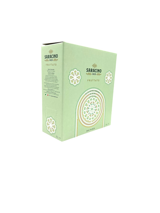 OLIO FRUTTATO 2025/26 EXTRAVERGINE ITALIANO SARACINO 1925 - 5 Litri Bag in Box