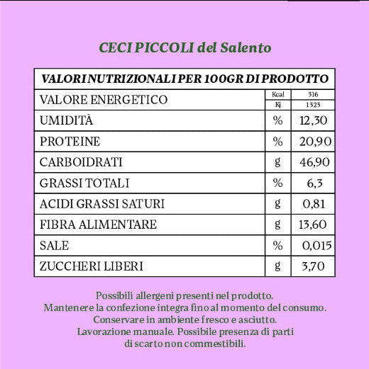 Valori Nutrizionali