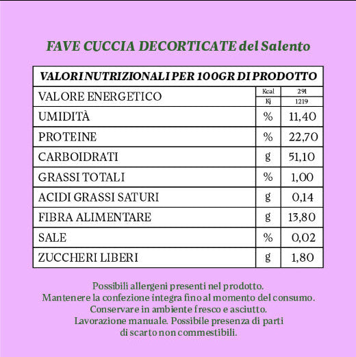 Valori Nutrizionali
