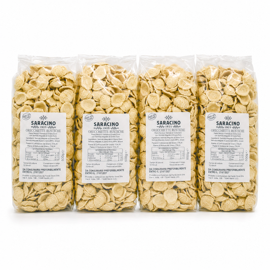 Orecchiette Rustiche di Semola Integrale – Pack 4 × 500 g