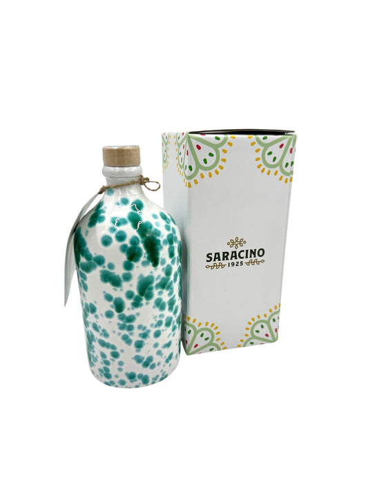 Orcio in Ceramica con OLIO EXTRAVERGINE ITALIANO FRANTOIO SARACINO 1925- Leuca